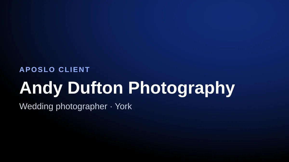 Andy Dufton Photography, wedding photographer in York