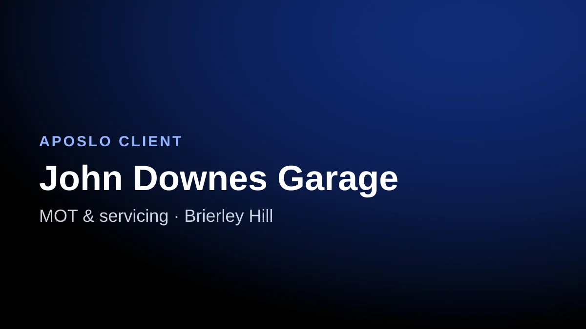 John Downes Garage, MOT and servicing in Brierley Hill