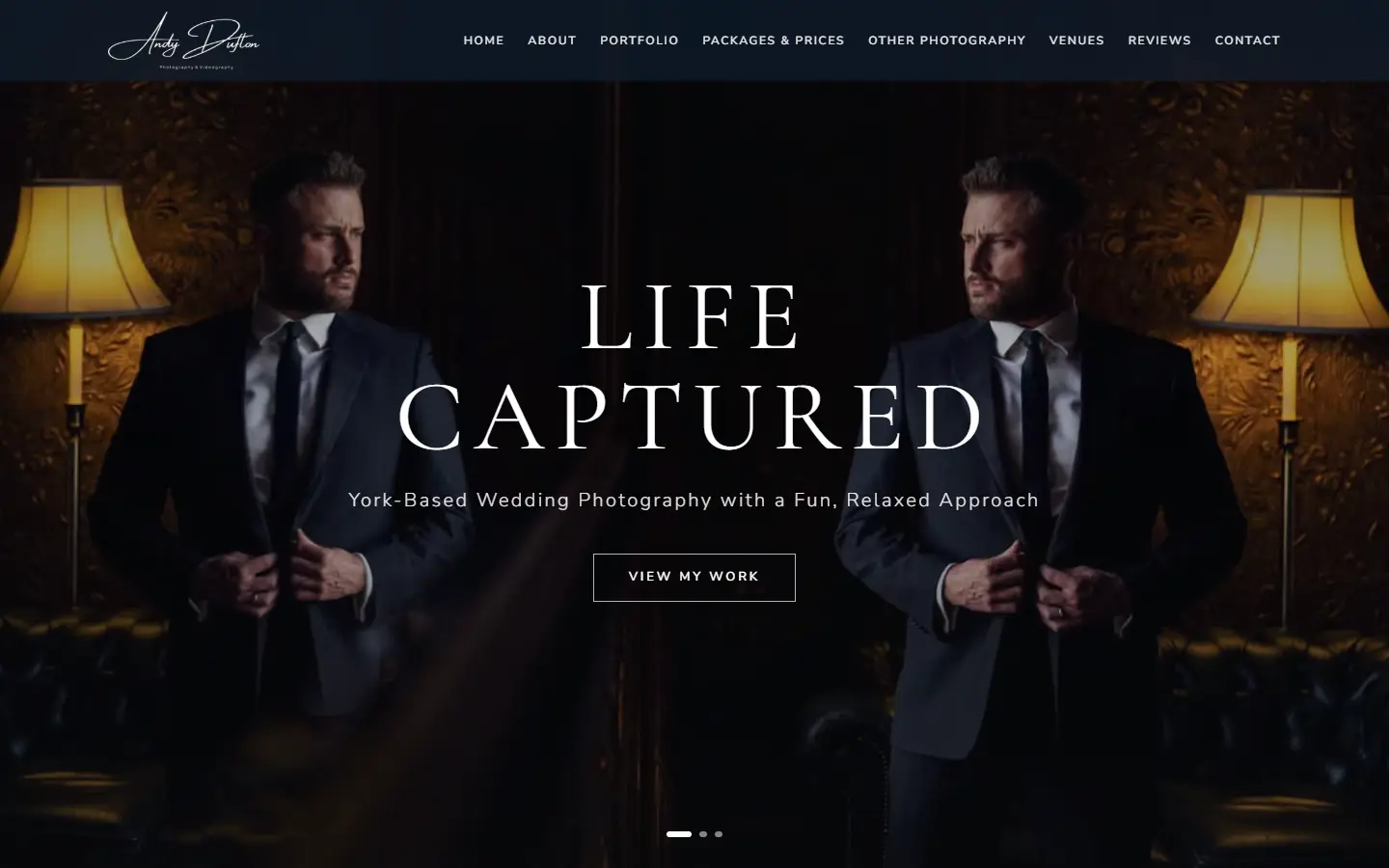 Andy Dufton Photography website, built by Aposlo Studios