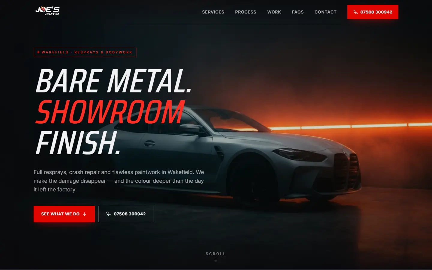 Joe's Auto website, built by Aposlo Studios
