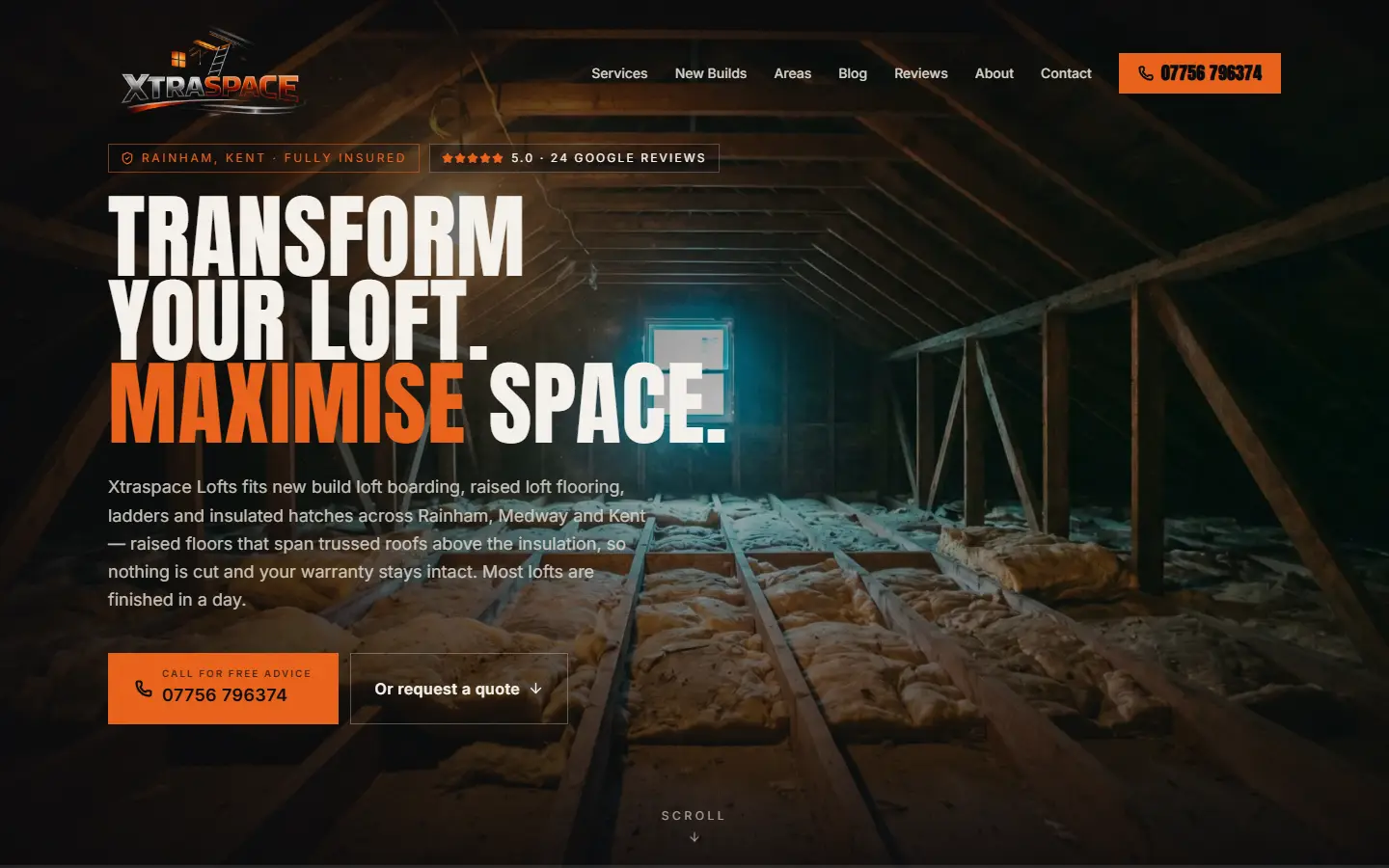 Xtraspace Lofts website, built by Aposlo Studios